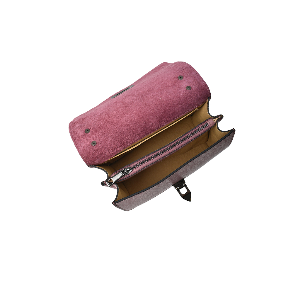 Geanta de umar din piele naturala Antonia Moretti AM1247, Lila, #4, Bagsy