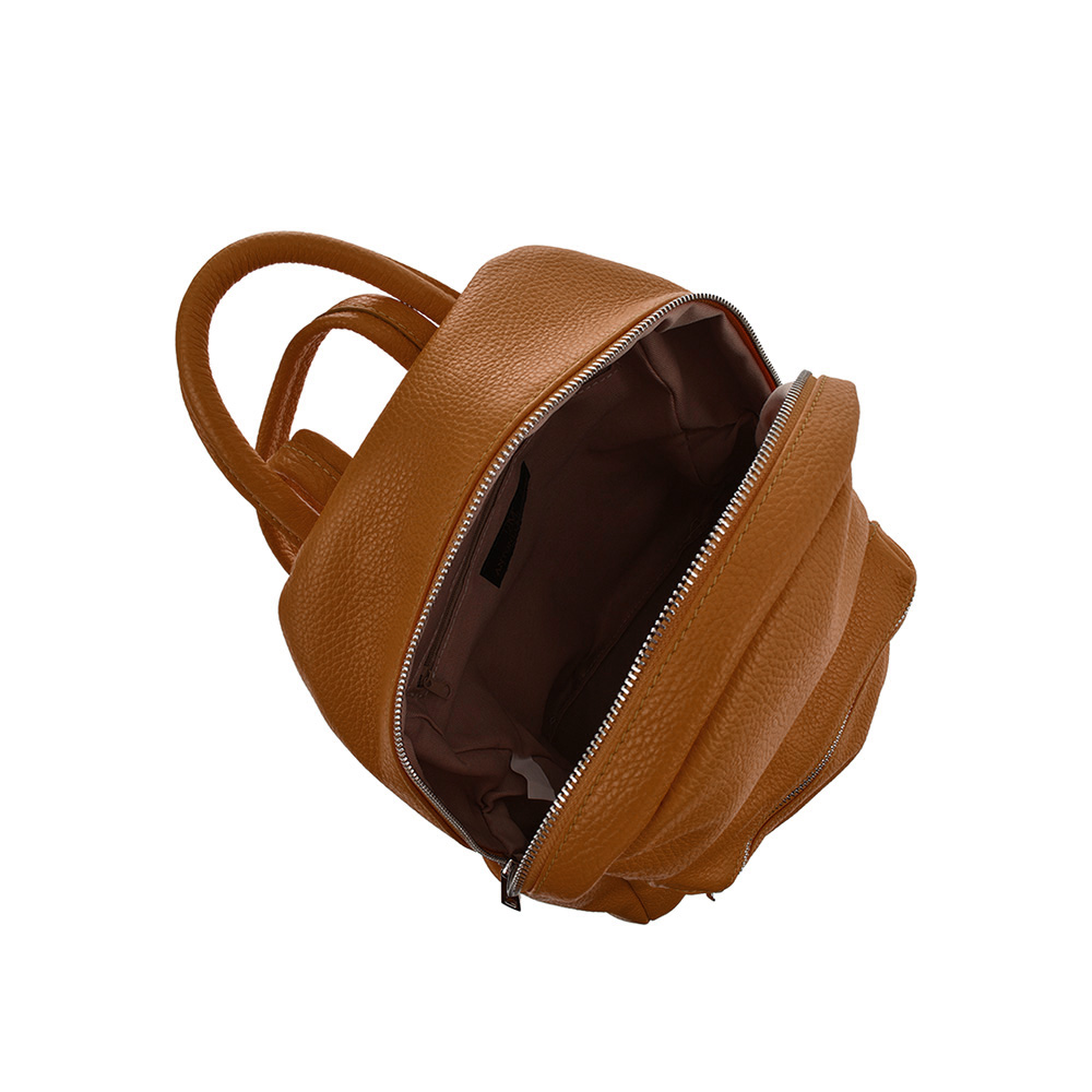 Rucsac dama din piele naturala Antonia Moretti AM1249, Cognac, #4, Bagsy
