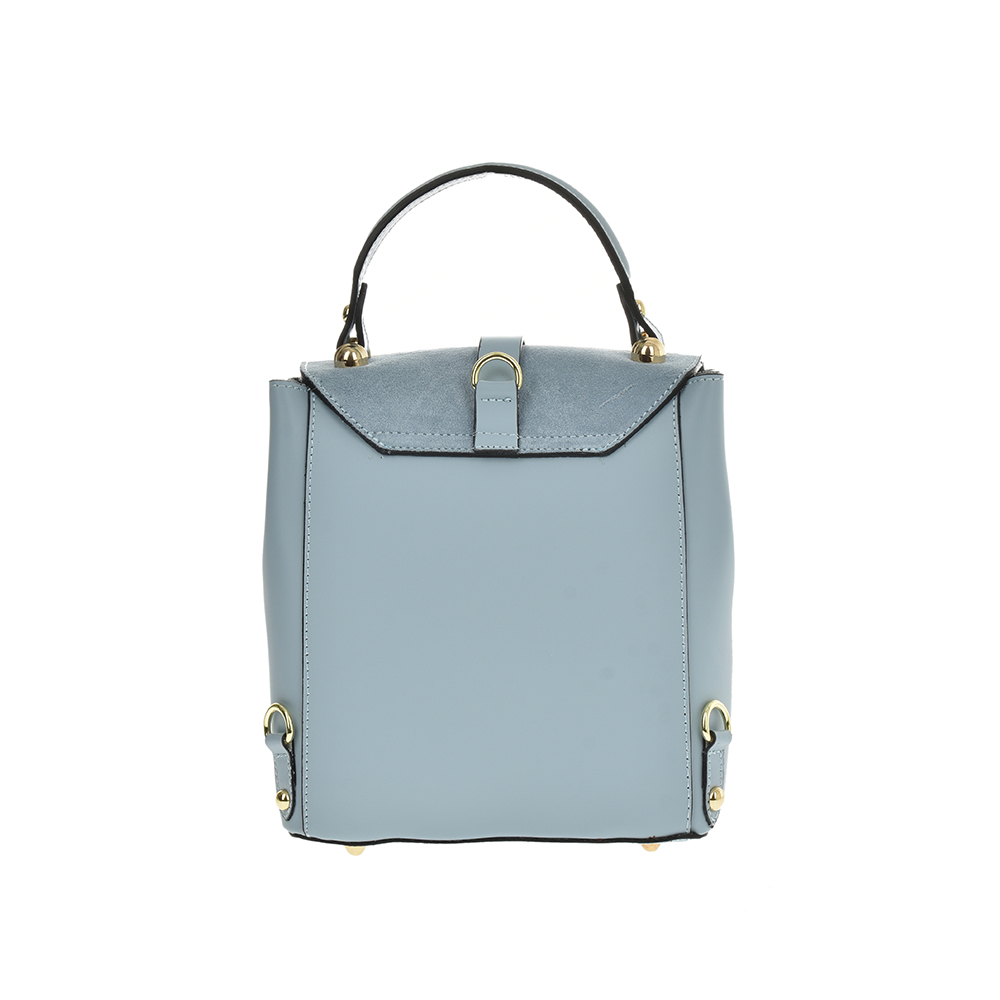 Rucsac din piele naturala Antonia Moretti AM1250, Bleu, #3, Bagsy