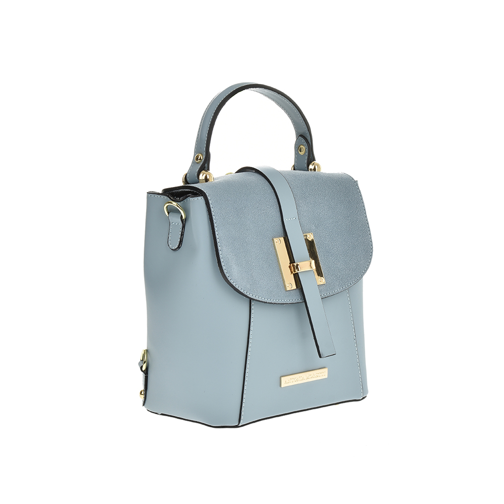 Rucsac din piele naturala Antonia Moretti AM1250, Bleu, #2, Bagsy