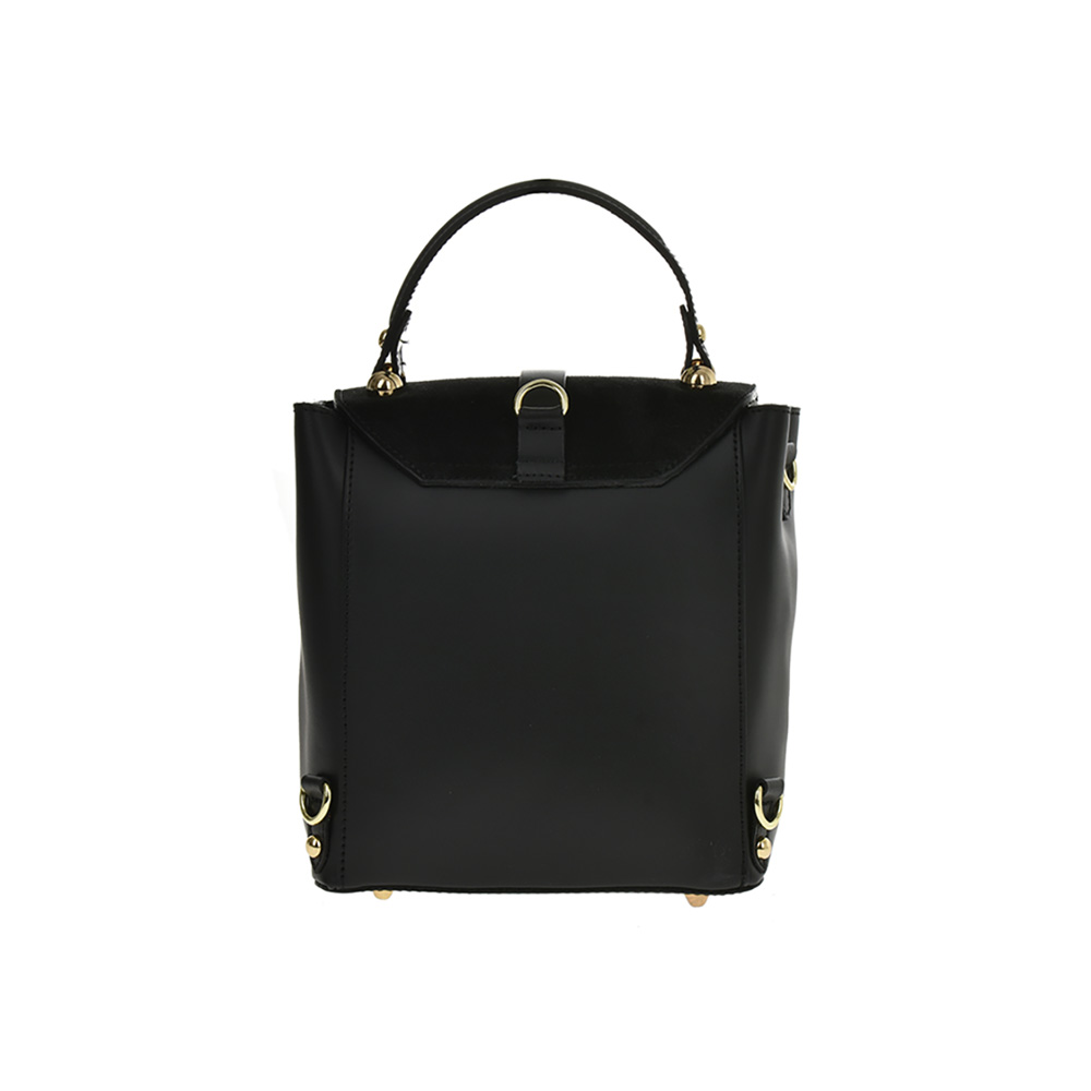 Rucsac din piele naturala Antonia Moretti AM1250, Negru, #3, Bagsy