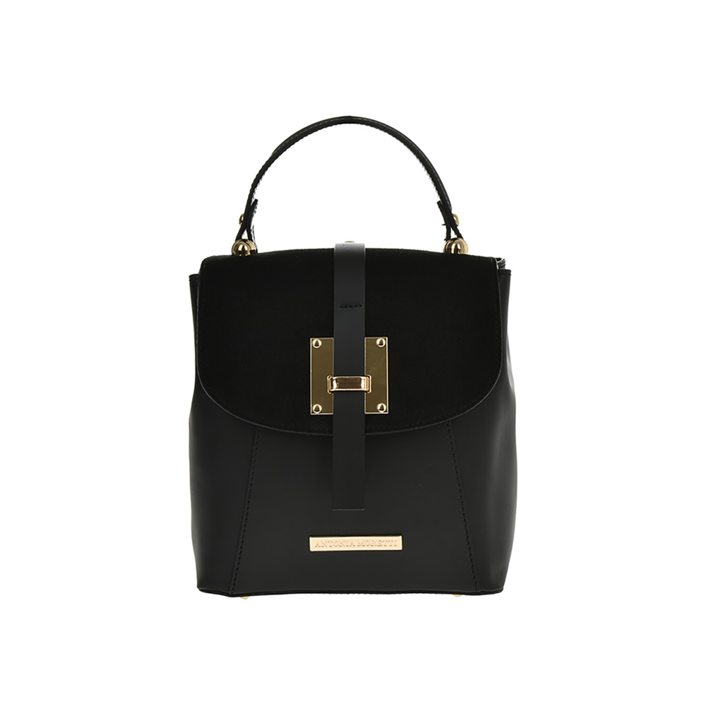Rucsac din piele naturala Antonia Moretti AM1250, Negru, #1, Bagsy