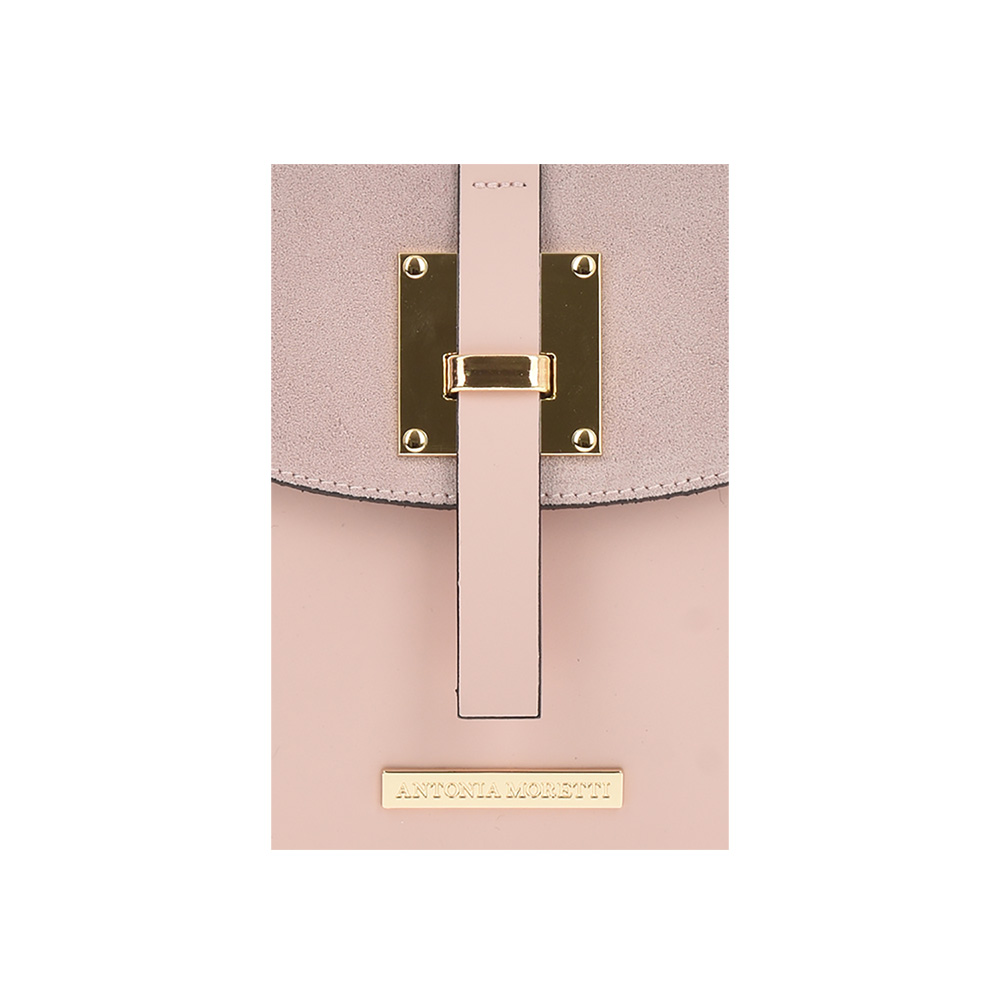 Rucsac din piele naturala Antonia Moretti AM1250, Roz, Nr. 5, Bagsy