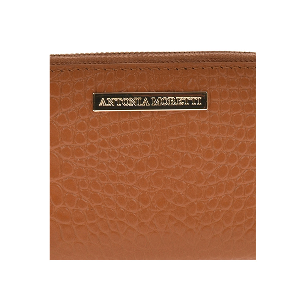 Portofel dama din piele naturala Antonia Moretti AM1252, Cognac, #5, Bagsy