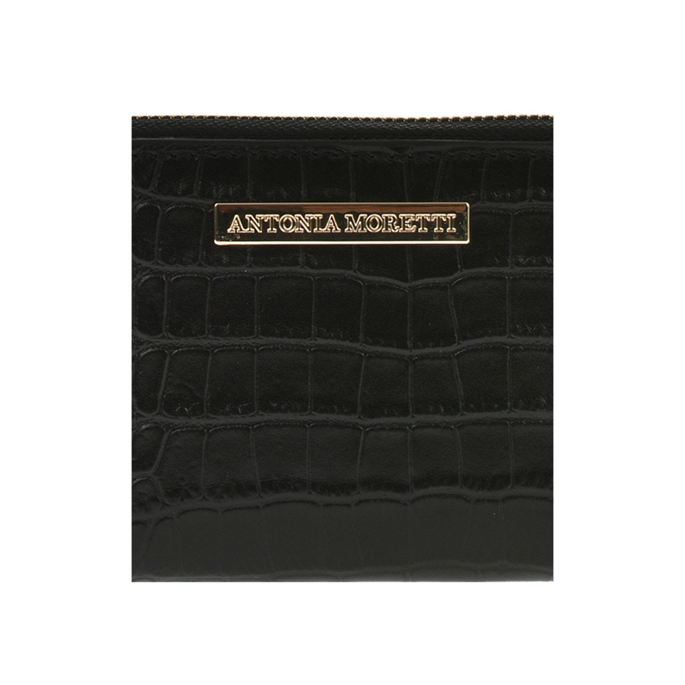 Portofel dama din piele naturala Antonia Moretti AM1252, Negru, #5, Bagsy