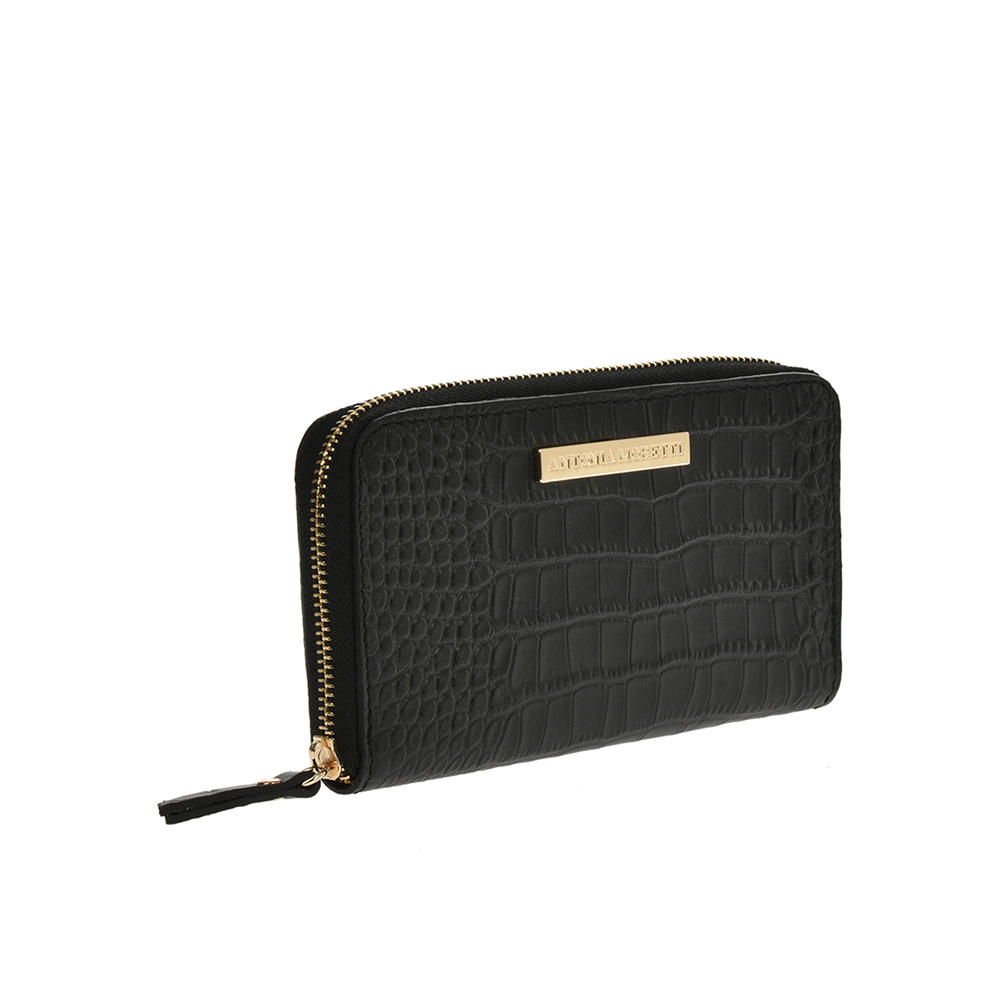 Portofel dama din piele naturala Antonia Moretti AM1252, Negru, #2, Bagsy