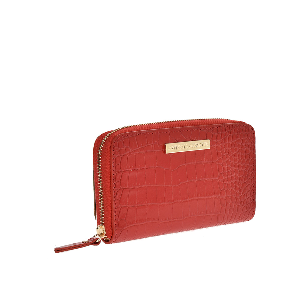 Portofel dama din piele naturala Antonia Moretti AM1252, Rosu, #2, Bagsy