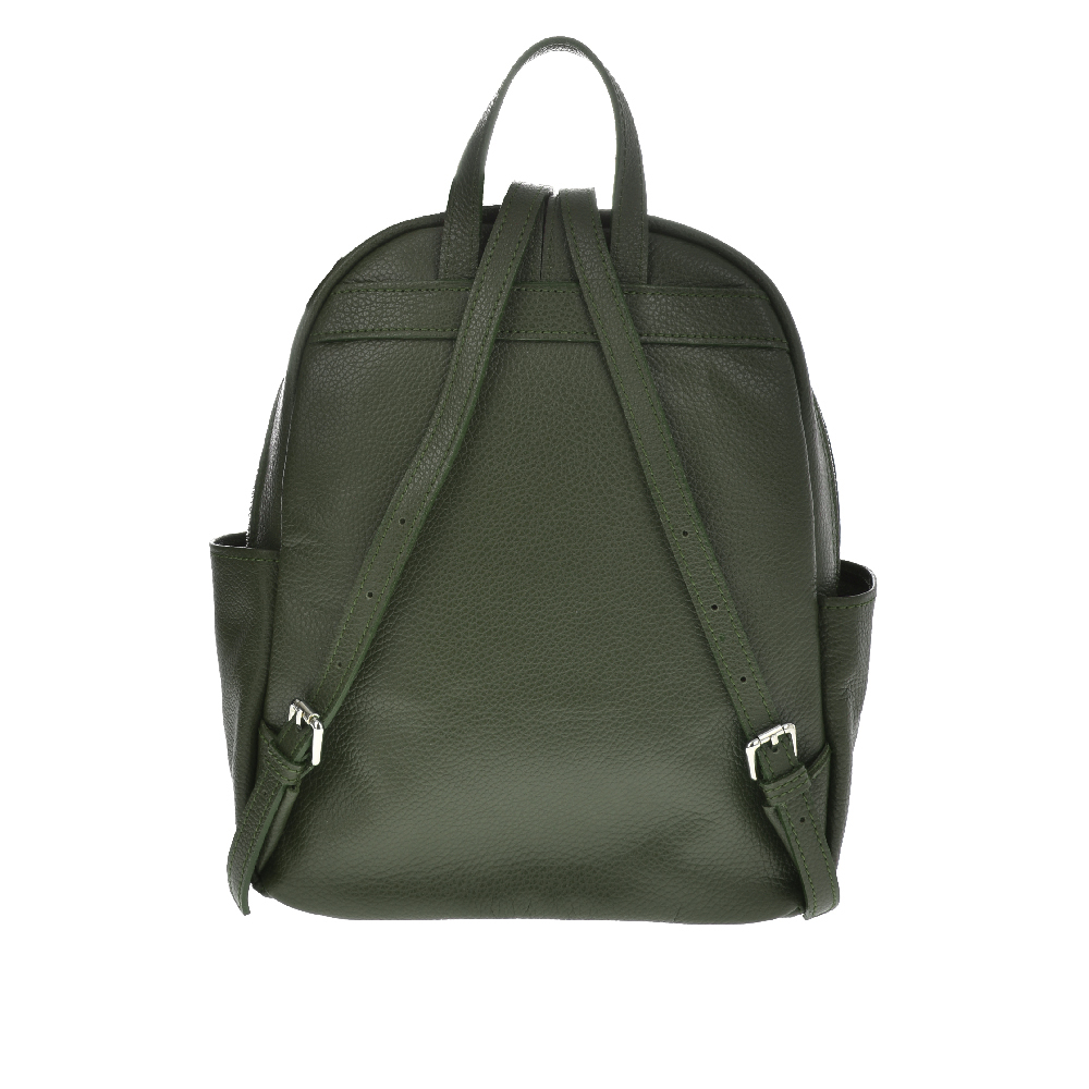 Rucsac dama din piele naturala Antonia Moretti AM1259, Verde, #3, Bagsy