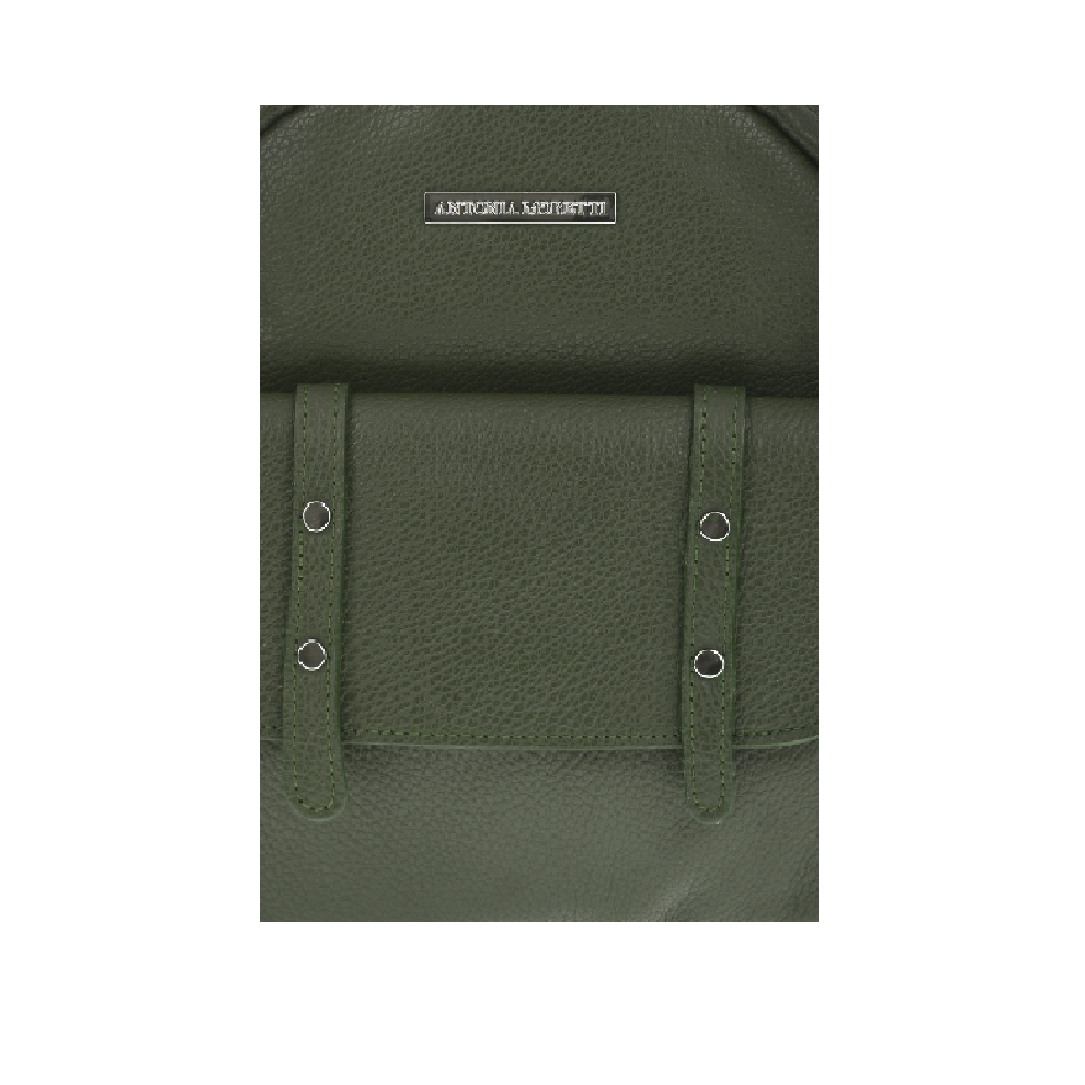 Rucsac dama din piele naturala Antonia Moretti AM1259, Verde, #5, Bagsy