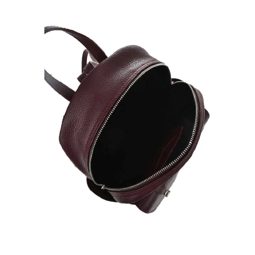 Rucsac dama din piele naturala Antonia Moretti AM1259, Visiniu, #4, Bagsy