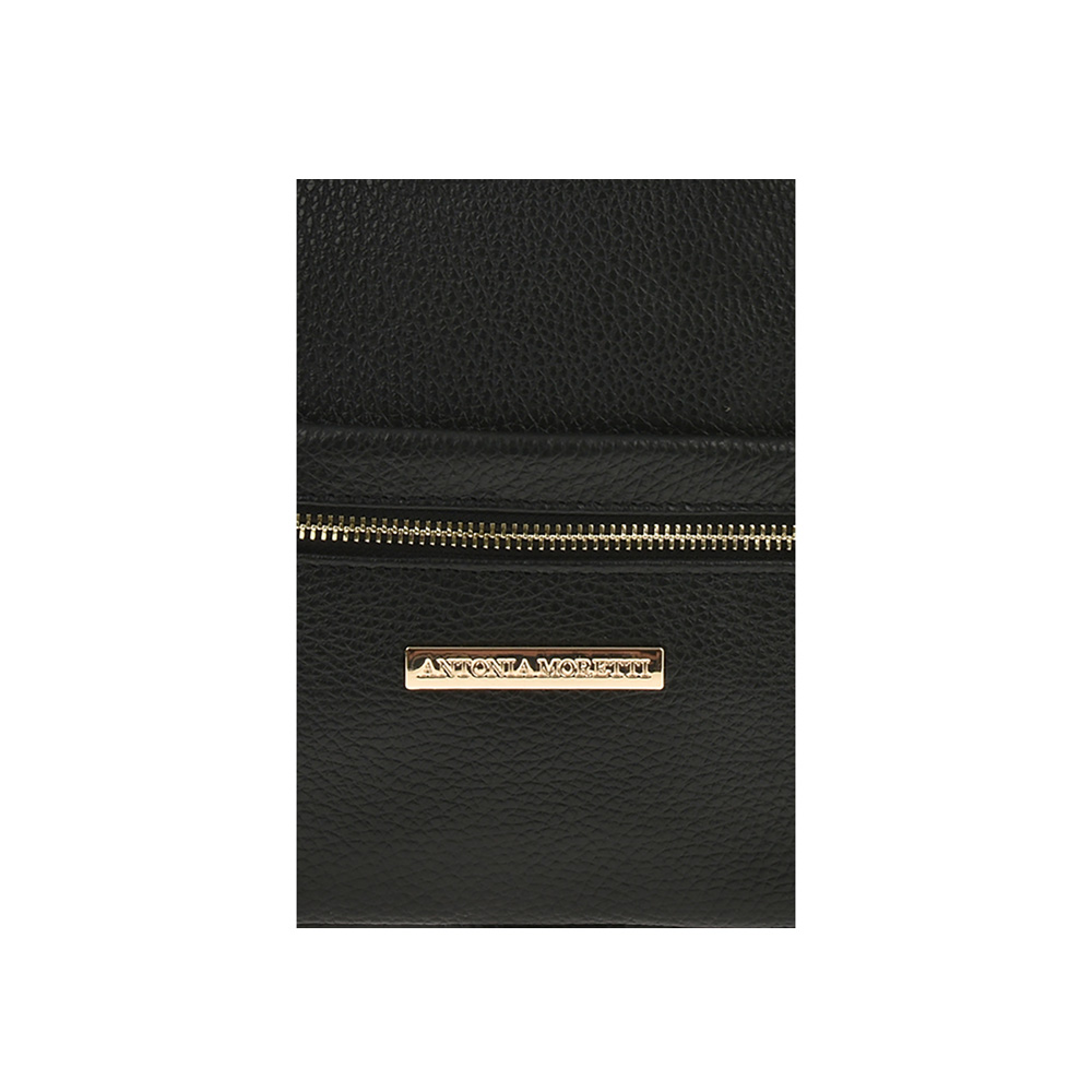 Rucsac dama din piele naturala Antonia Moretti AM1260, Negru, #5, Bagsy