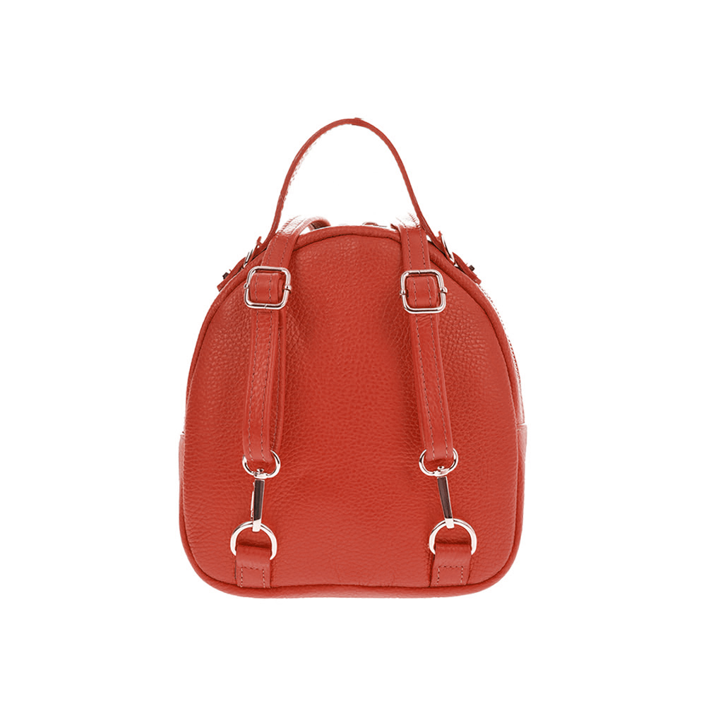 Rucsac dama din piele naturala Antonia Moretti AM1260, Rosu, Nr. 4, Bagsy