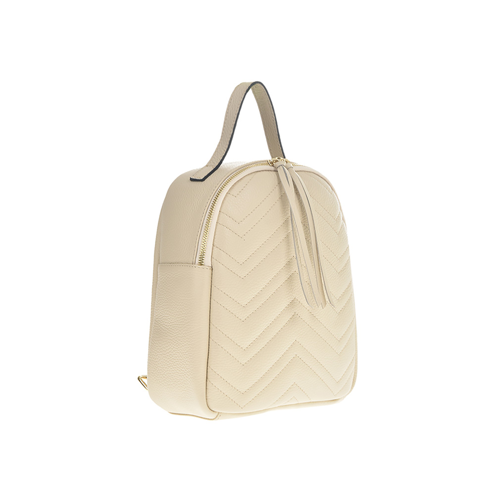 Rucsac dama din piele naturala Antonia Moretti AM1261, Bej, #2, Bagsy