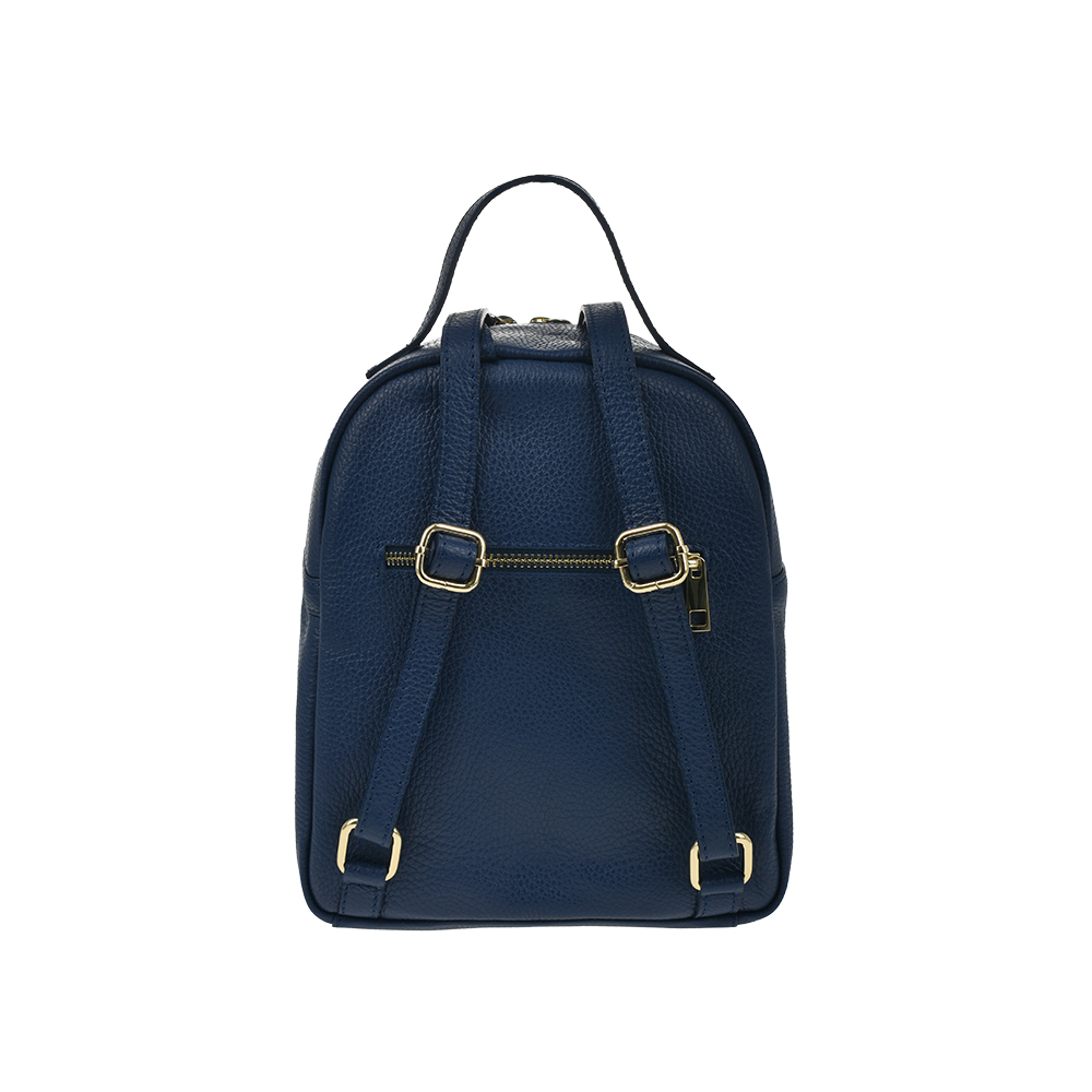 Rucsac dama din piele naturala Antonia Moretti AM1261, Albastru, #3, Bagsy