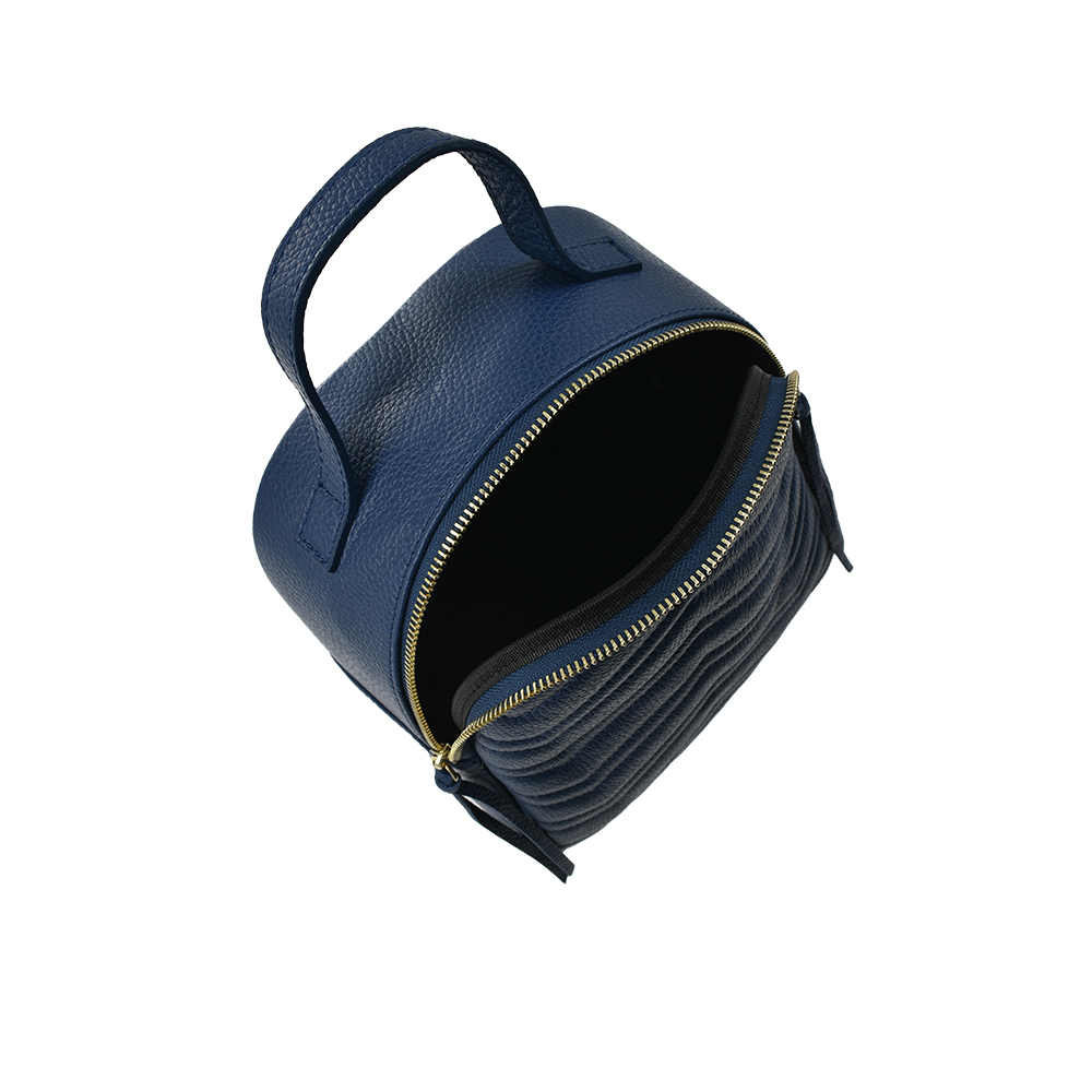 Rucsac dama din piele naturala Antonia Moretti AM1261, Albastru, #4, Bagsy