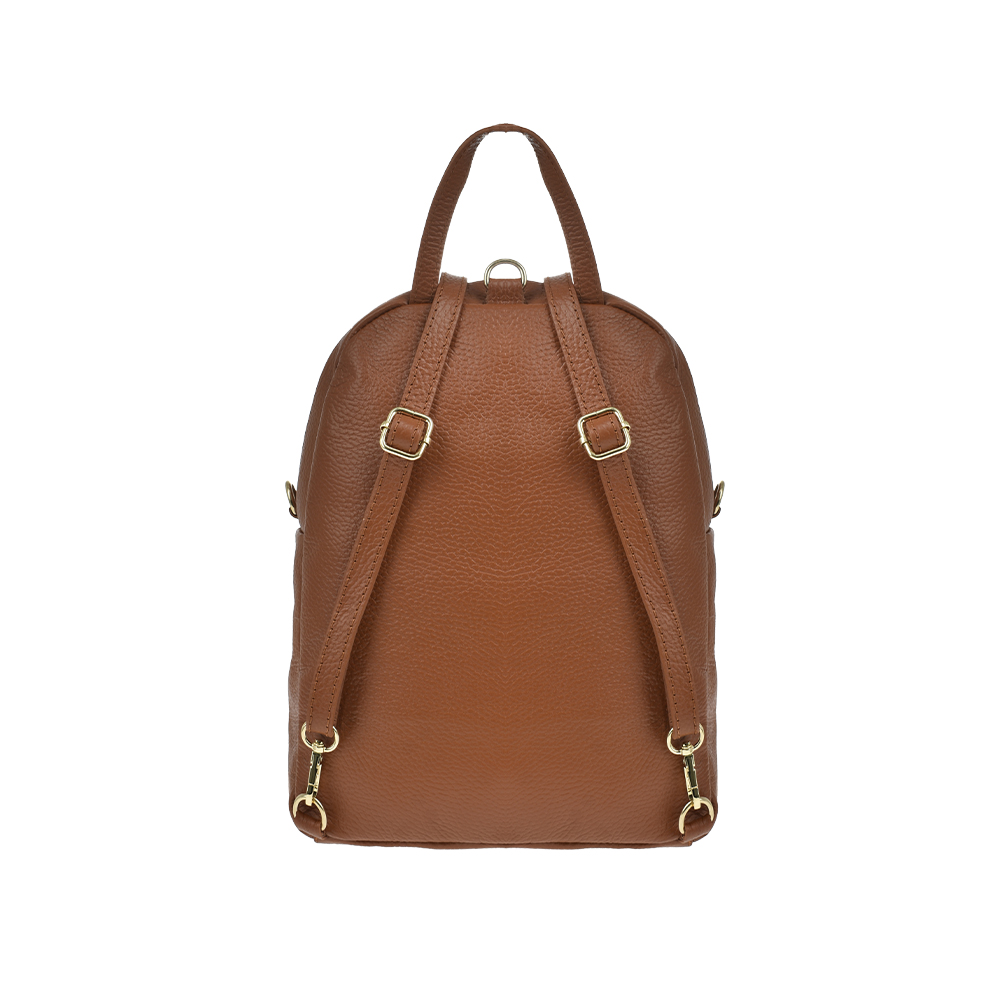 Rucsac dama din piele naturala Antonia Moretti AM1287, Cognac, #3, Bagsy