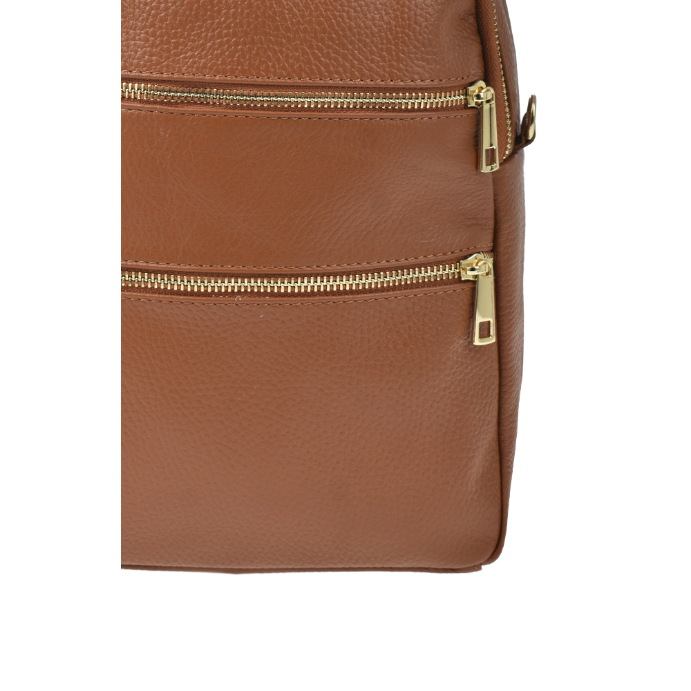 Rucsac dama din piele naturala Antonia Moretti AM1287, Cognac, #5, Bagsy