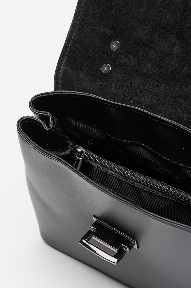 Geanta de mana din piele naturala Antonia Moretti AM1304, Negru, #4, Bagsy