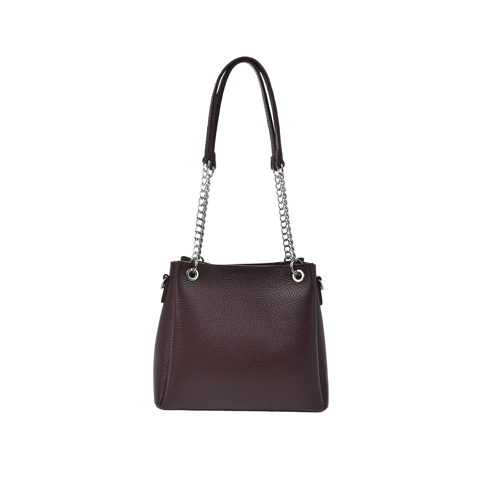 Geanta dama din piele naturala Antonia Moretti AM1305, Visiniu, #3, Bagsy