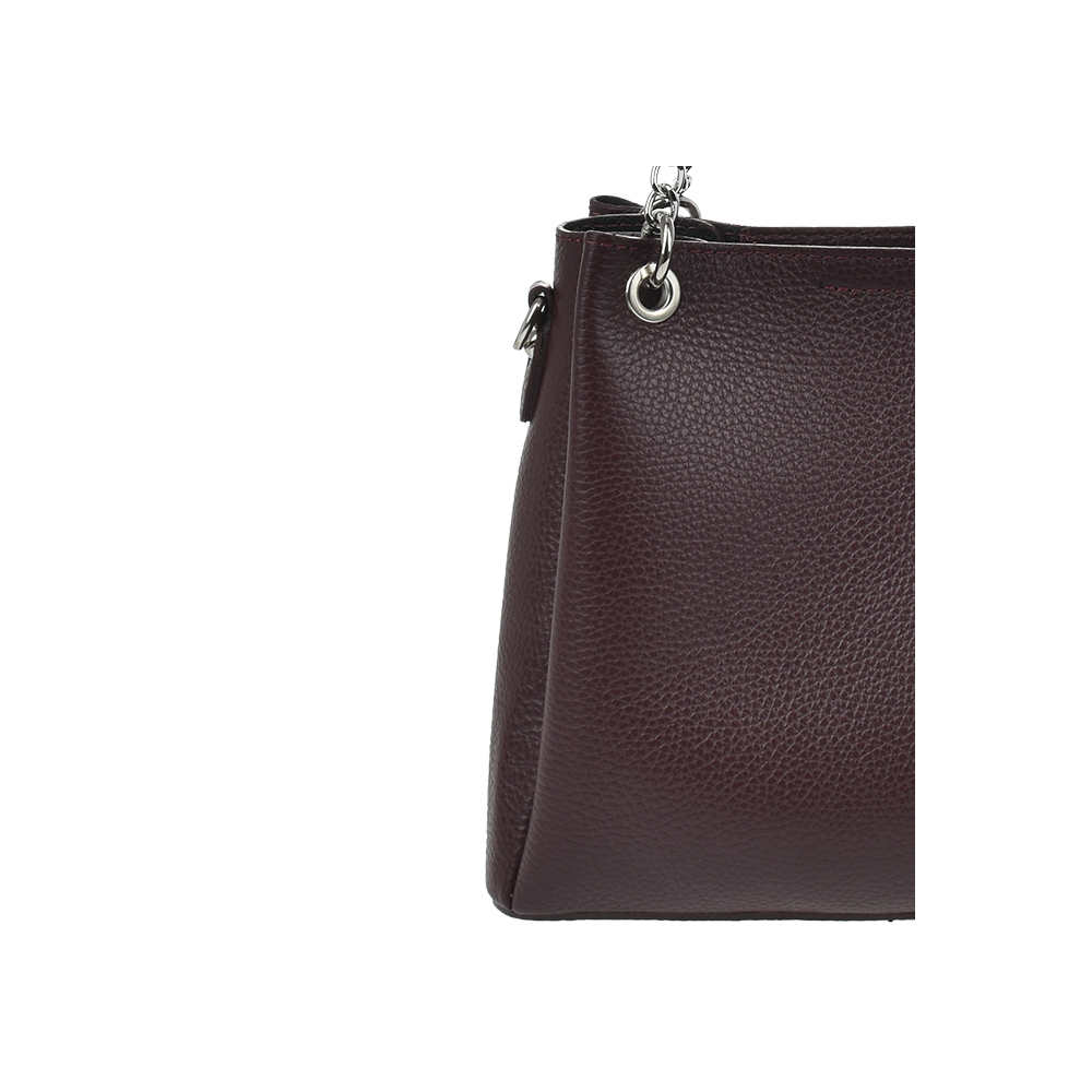 Geanta dama din piele naturala Antonia Moretti AM1305, Visiniu, #5, Bagsy