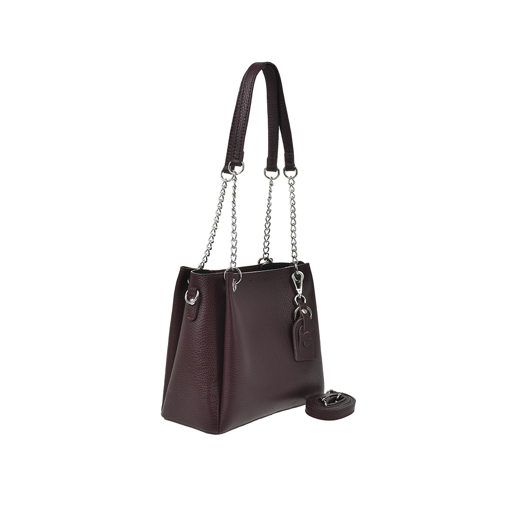 Geanta dama din piele naturala Antonia Moretti AM1305, Visiniu, #2, Bagsy