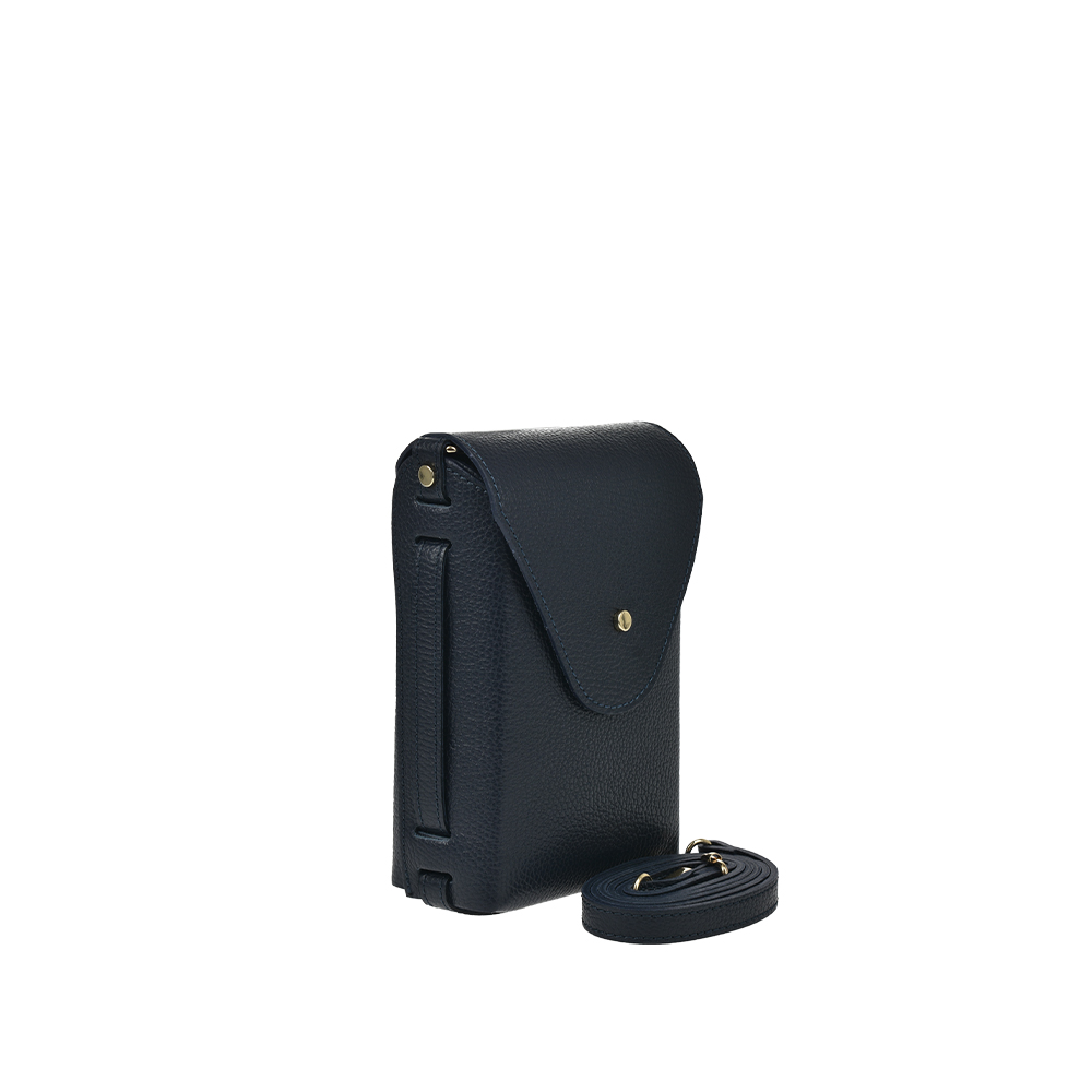 Geanta de umar din piele naturala Antonia Moretti AM1309, Albastru, #2, Bagsy