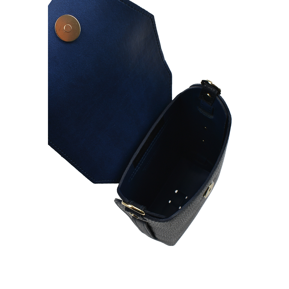 Geanta de umar din piele naturala Antonia Moretti AM1309, Albastru, #4, Bagsy