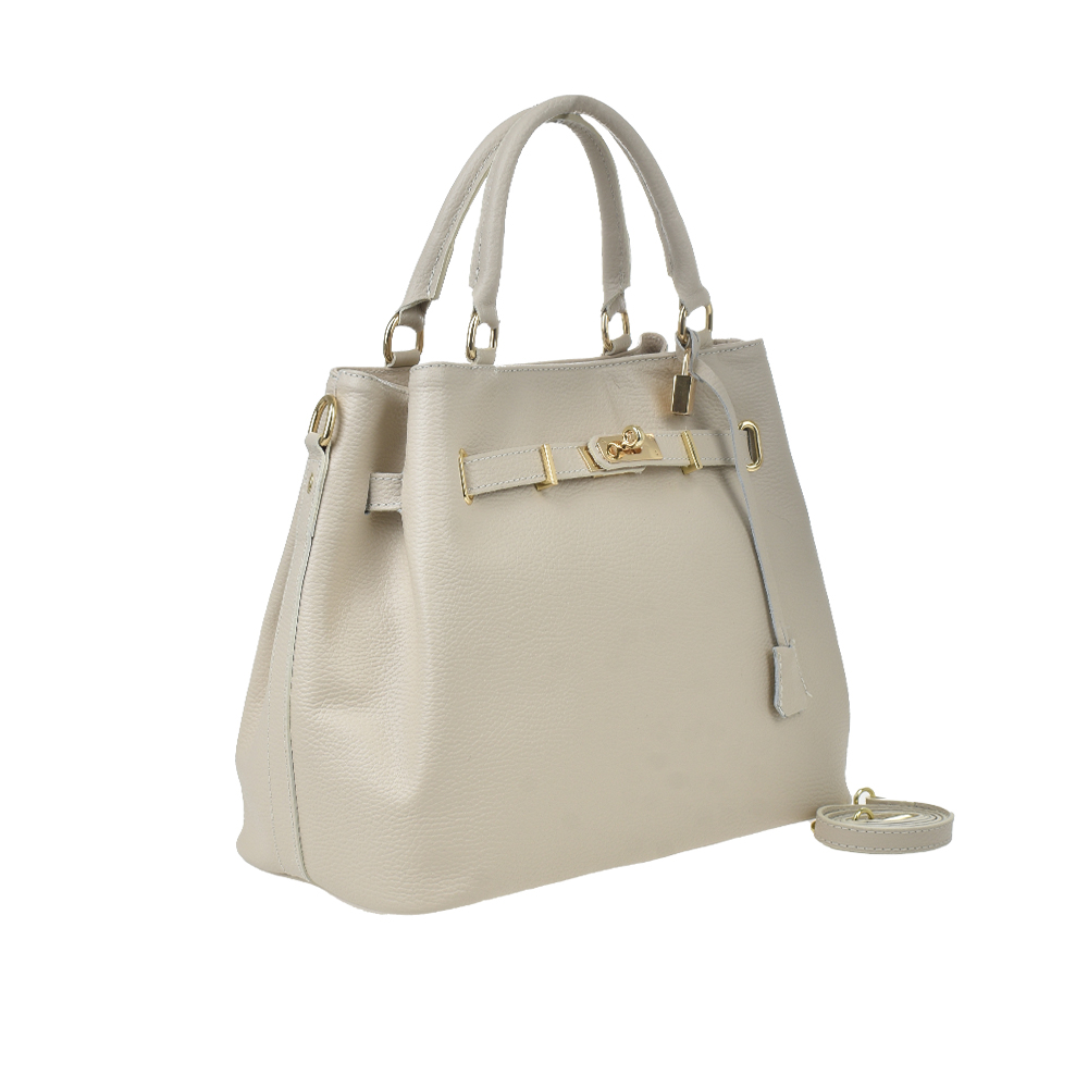 Geanta de mana din piele naturala Antonia Moretti AM1318, Bej, #2, Bagsy