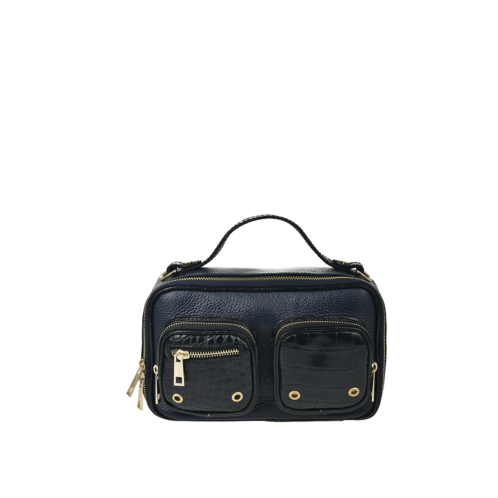 Geanta dama din piele naturala Antonia Moretti AM1324, Albastru, #1, Bagsy