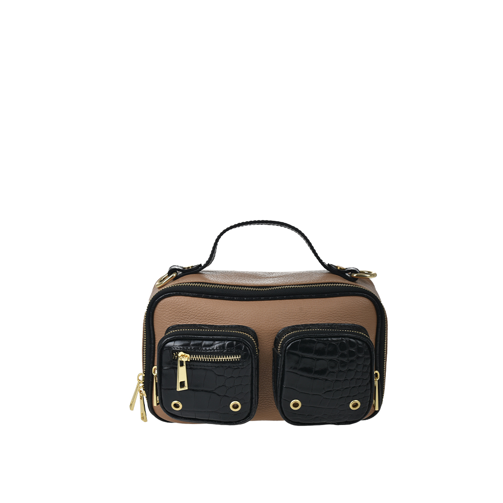 Geanta dama din piele naturala Antonia Moretti AM1324, Cognac, #1, Bagsy