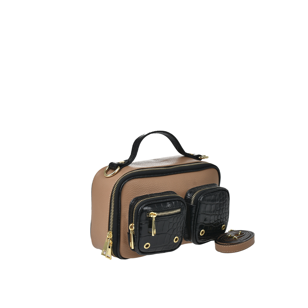 Geanta dama din piele naturala Antonia Moretti AM1324, Cognac, #2, Bagsy