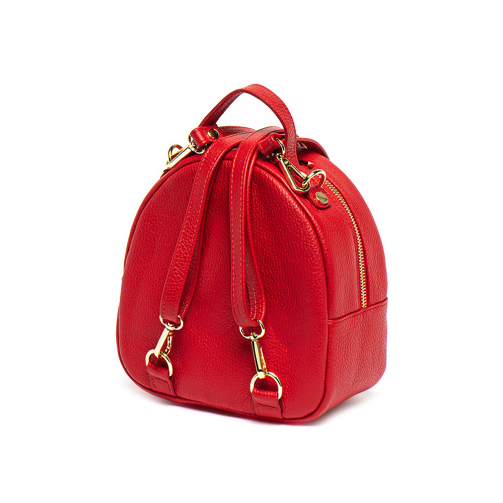 Rucsac dama din piele naturala Antonia Moretti AM0824, Rosu, #2, Bagsy