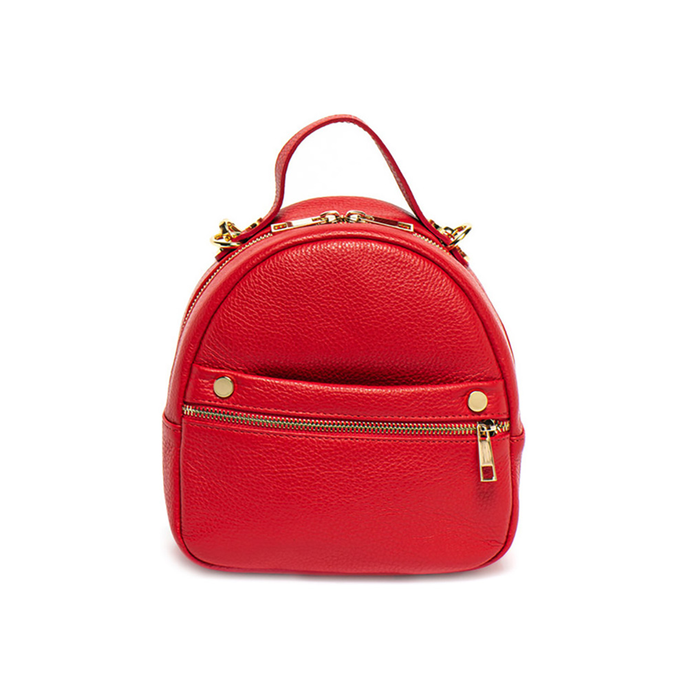 Rucsac dama din piele naturala Antonia Moretti AM0824, Rosu, #1, Bagsy