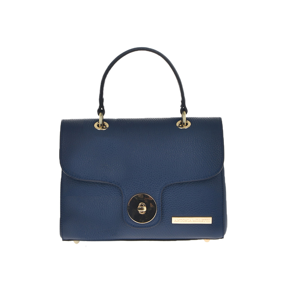 Geanta dama din piele naturala Antonia Moretti AM0759, Albastru, #1, Bagsy