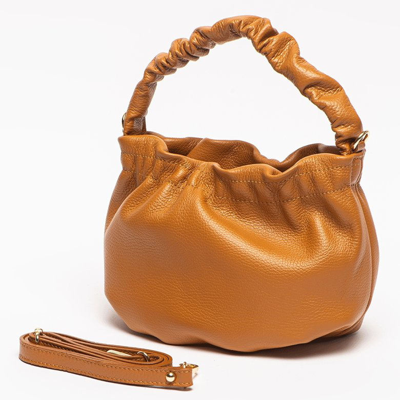 Geanta de mana din piele naturala Antonia Moretti AM1165, Cognac, #2, Bagsy