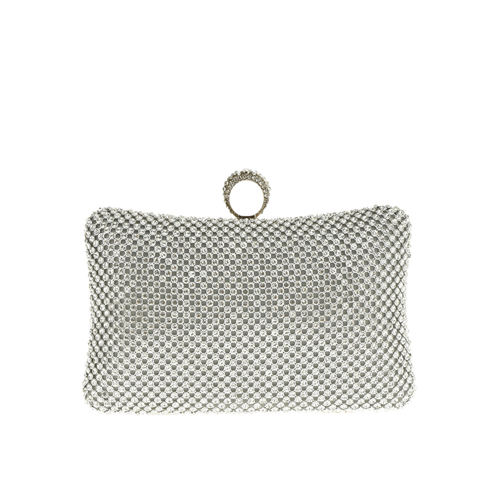 Geanta de ocazie Antonia Moretti AM0863, Argintie, Nr. 3, Bagsy