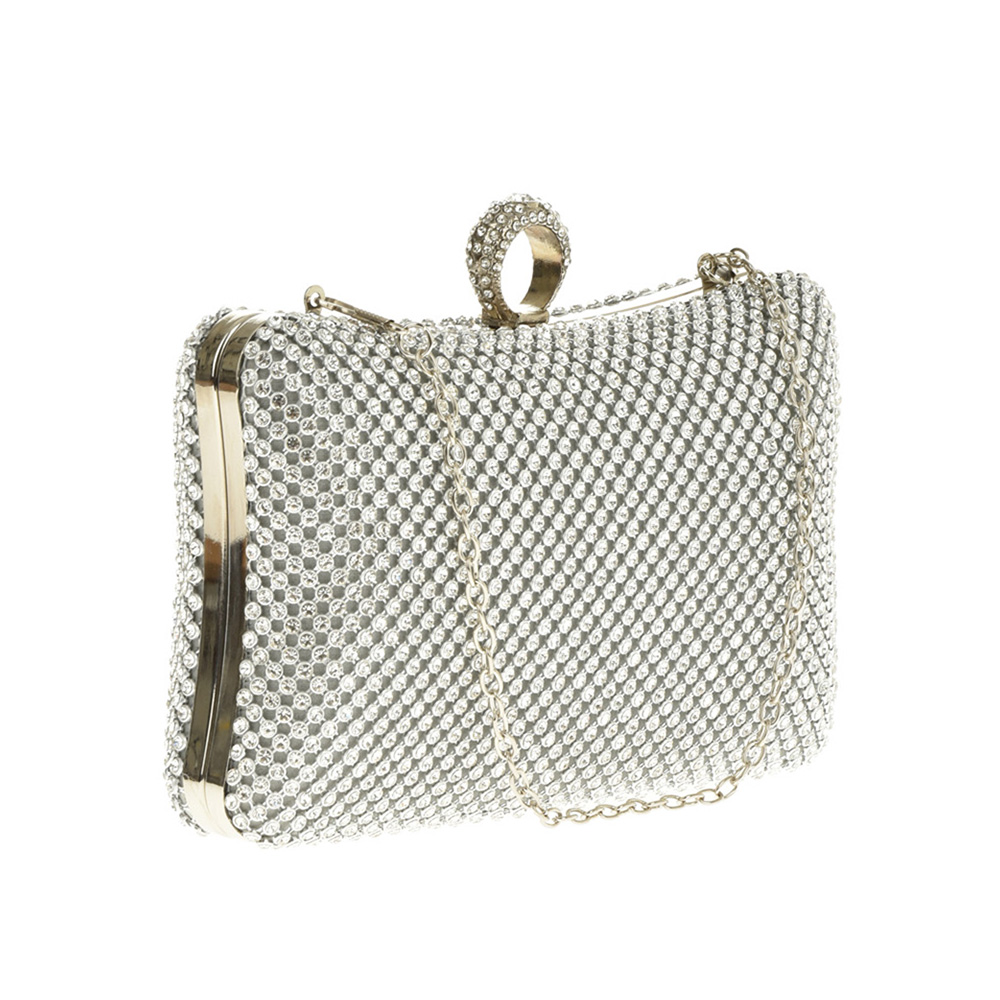 Geanta de ocazie Antonia Moretti AM0863, Argintie, Nr. 2, Bagsy