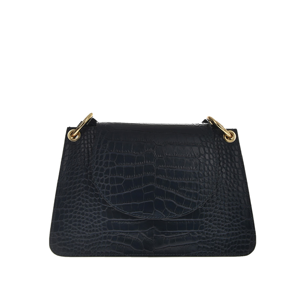 Geanta de umar din piele naturala Antonia Moretti AM0801, Albastru, #1, Bagsy