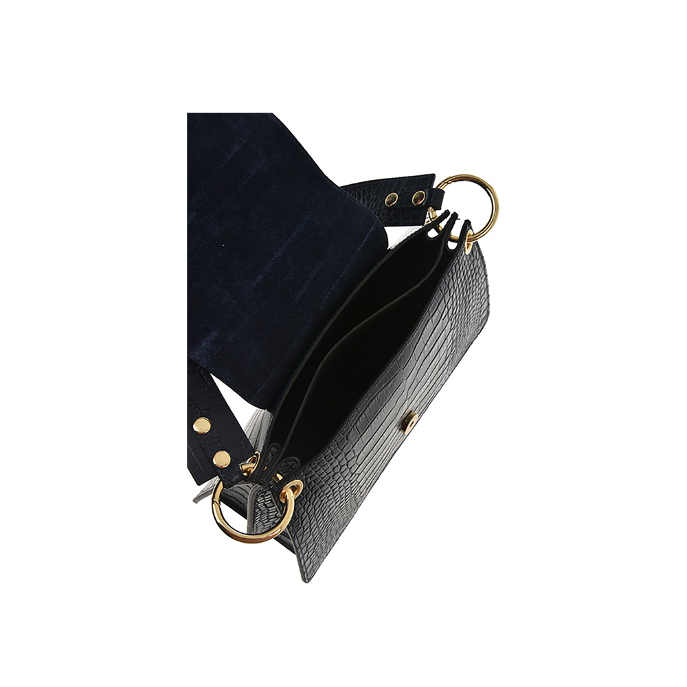 Geanta de umar din piele naturala Antonia Moretti AM0801, Albastru, #5, Bagsy