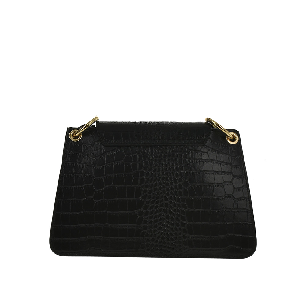 Geanta de umar din piele naturala Antonia Moretti AM0801, Negru, #3, Bagsy