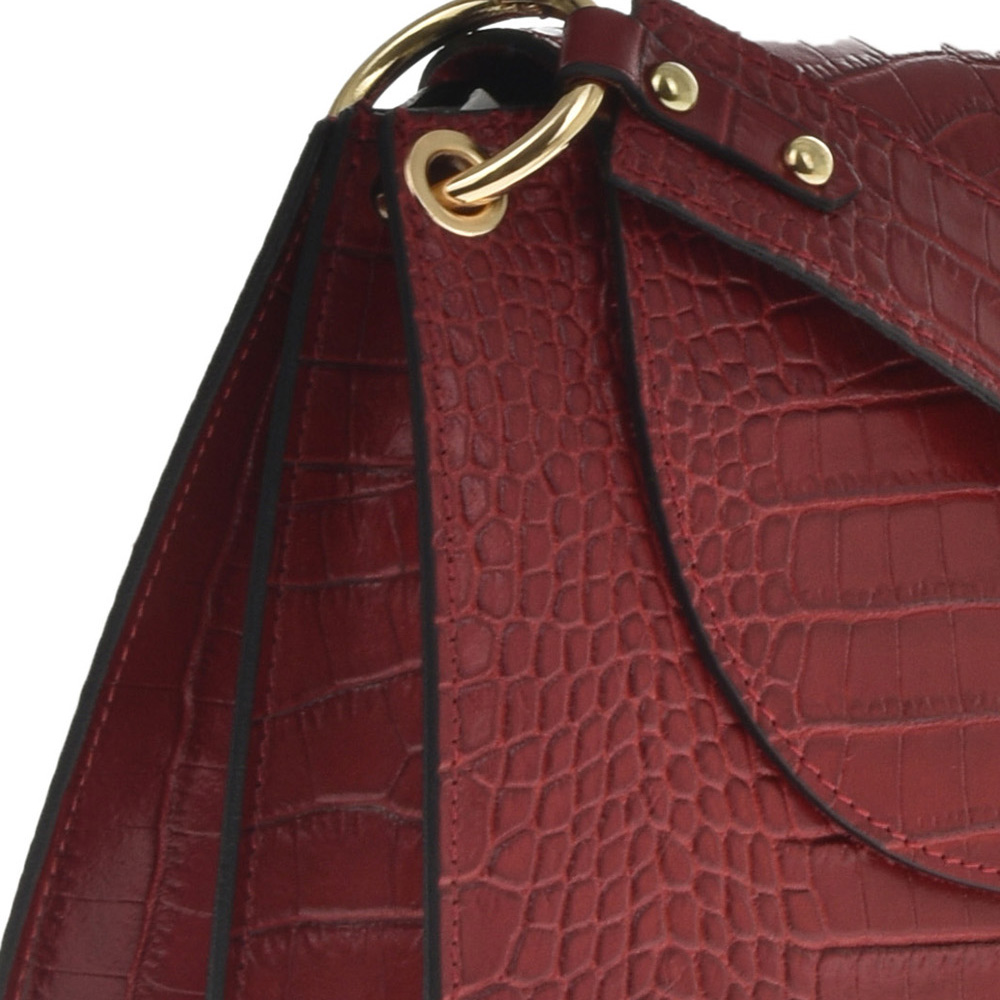 Geanta de umar din piele naturala Antonia Moretti AM0801, Rosu, #3, Bagsy