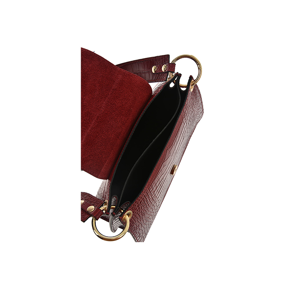 Geanta de umar din piele naturala Antonia Moretti AM0801, Rosu, #5, Bagsy