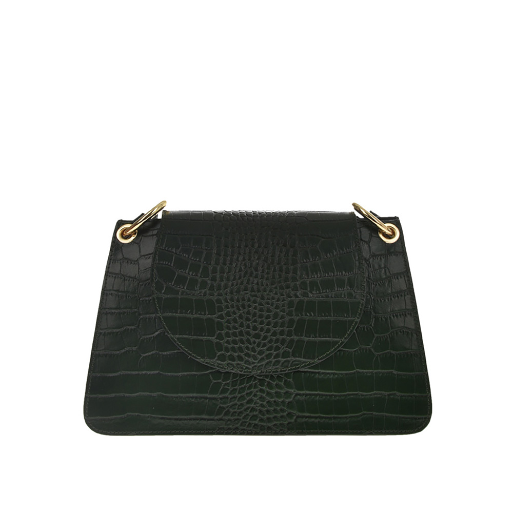 Geanta de umar din piele naturala Antonia Moretti AM0801, Verde, #1, Bagsy