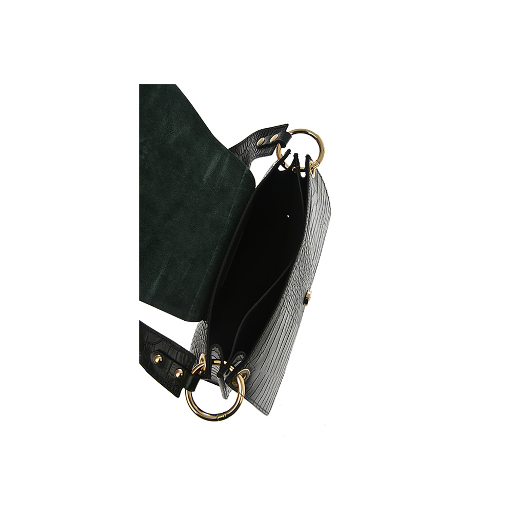 Geanta de umar din piele naturala Antonia Moretti AM0801, Verde, #5, Bagsy