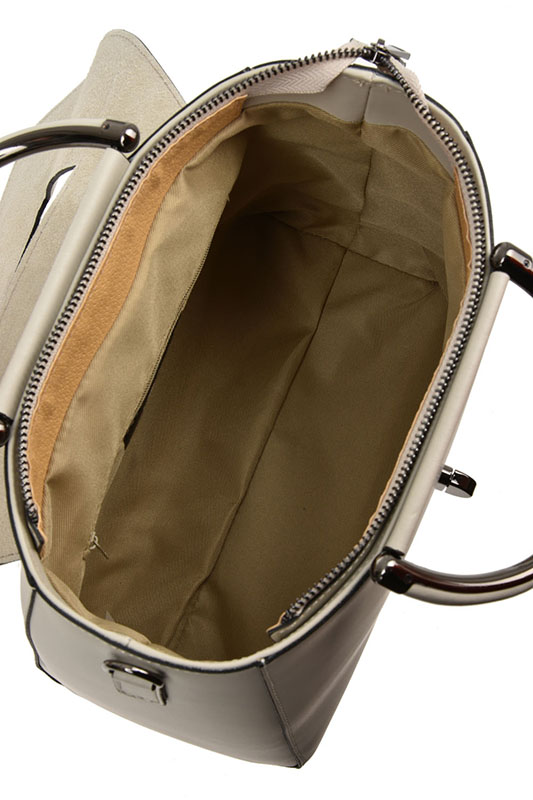 Geanta de mana din piele naturala Antonia Moretti  AM0330, Gri, #4, Bagsy