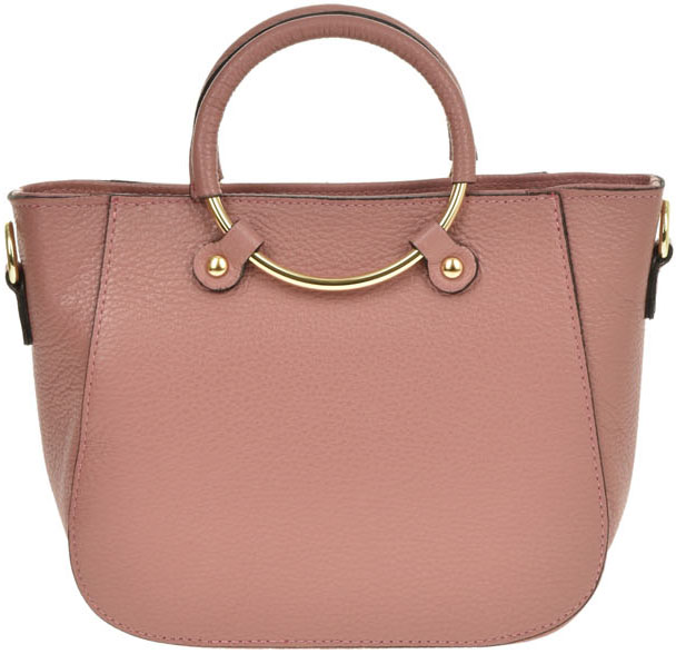 Geanta crossbody din piele naturala Antonia Moretti AM0382, Roz pudra, #1, Bagsy