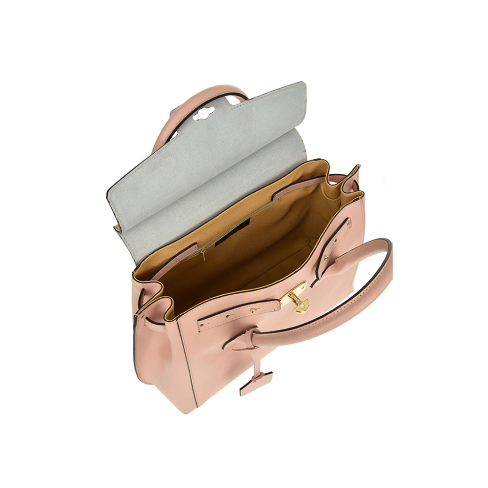 Geanta de mana din piele natuala Antonia Moretti AM0390, Roz, #4, Bagsy