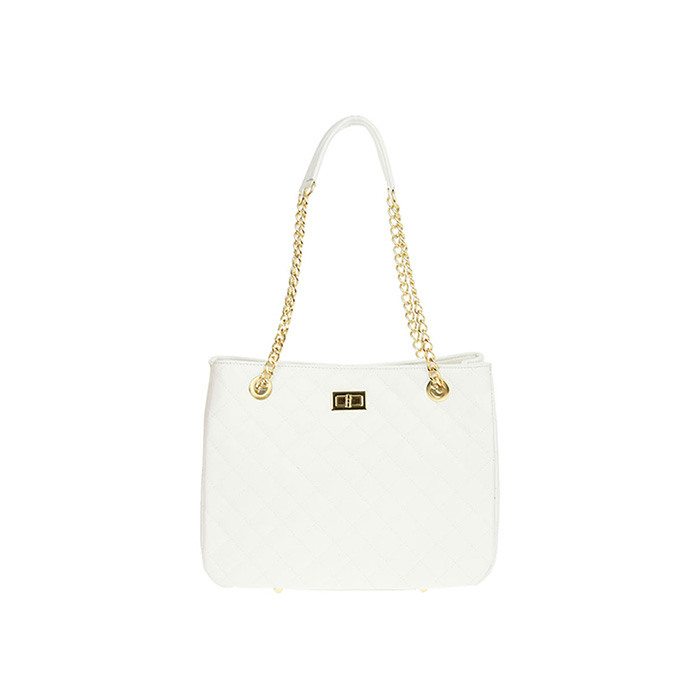 Geanta tote din piele naturala Antonia Moretti AM0391, Alb, #1, Bagsy