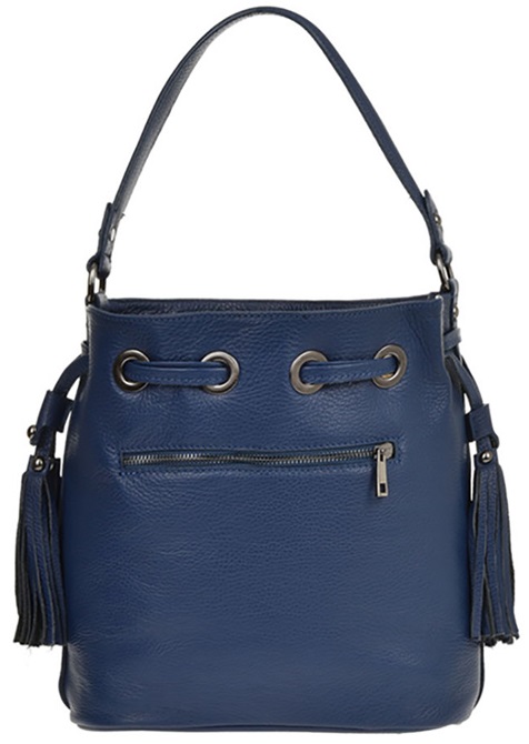 Geanta de mana din piele naturala Antonia Moretti AM0408, Albastru, #3, Bagsy