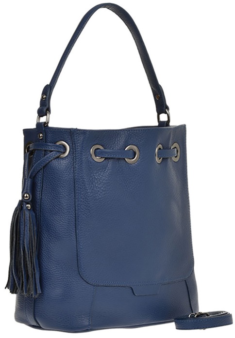 Geanta de mana din piele naturala Antonia Moretti AM0408, Albastru, #1, Bagsy